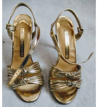 marks and spencer gold sandals