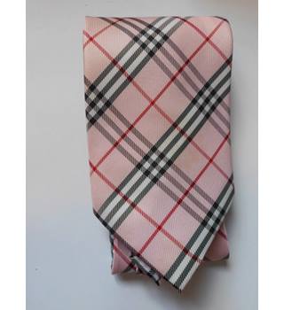 burberry pink check tie