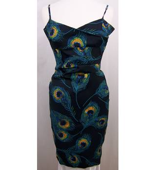 karen millen peacock dress