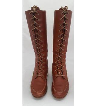timberland knee high lace up boots