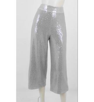 zara silver sequin pants