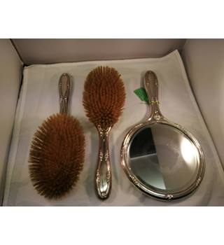 Sterling Silver Edwardian Hair Brushes And Mirror Set Oxfam Gb
