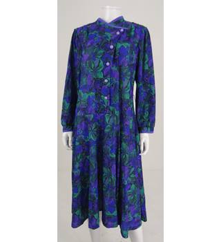 Vintage Late 70's Ridella Size: 18 Vibrant Violet and Green Dress ...