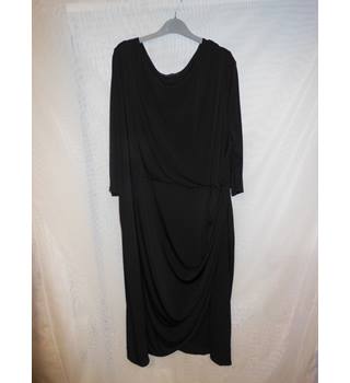M&S Collection Women's Black Ruched Dress - Size 30 Regular M&S Marks ...