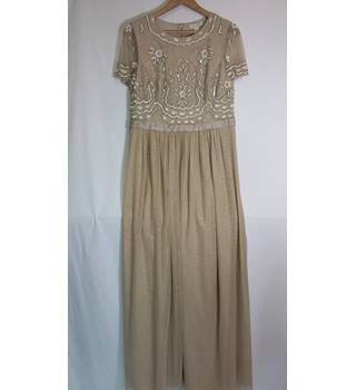 BNWT Monsoon size 14 Beige with Beaded and Sequinned Detailing Maxi ...