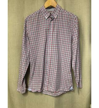 Hackett Red, White and Blue Check Long-sleeved Shirt - Size: M | Oxfam ...