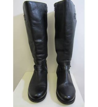 bertie black leather boots