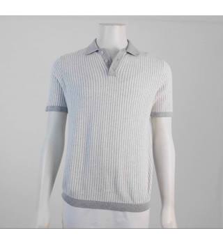 Reiss Cotton Crochet Polo Shirt White & Grey Size: M | Oxfam GB | Oxfam ...
