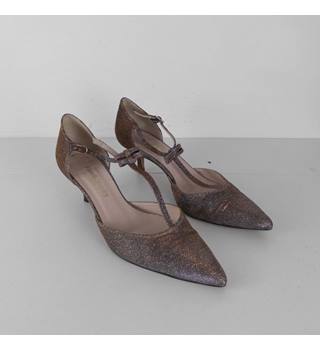 Russell & Bromley Sparkle Kitten Heels Gold/Silver Size: 7 ...