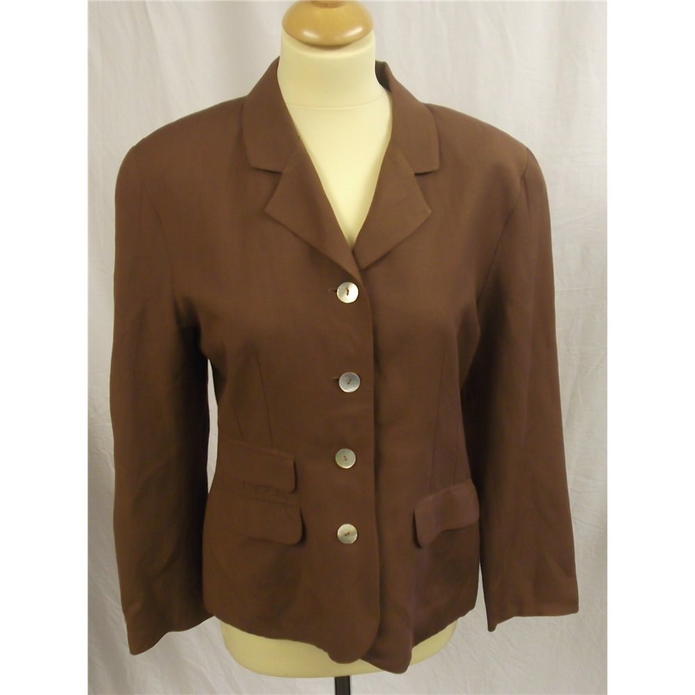 Charlotte Halton, size 12, brown linen jacket | Oxfam GB | Oxfam’s ...