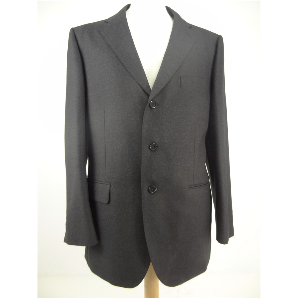 Aquascutum Size 42R Charcoal Black Single Breasted Suit | Oxfam GB ...