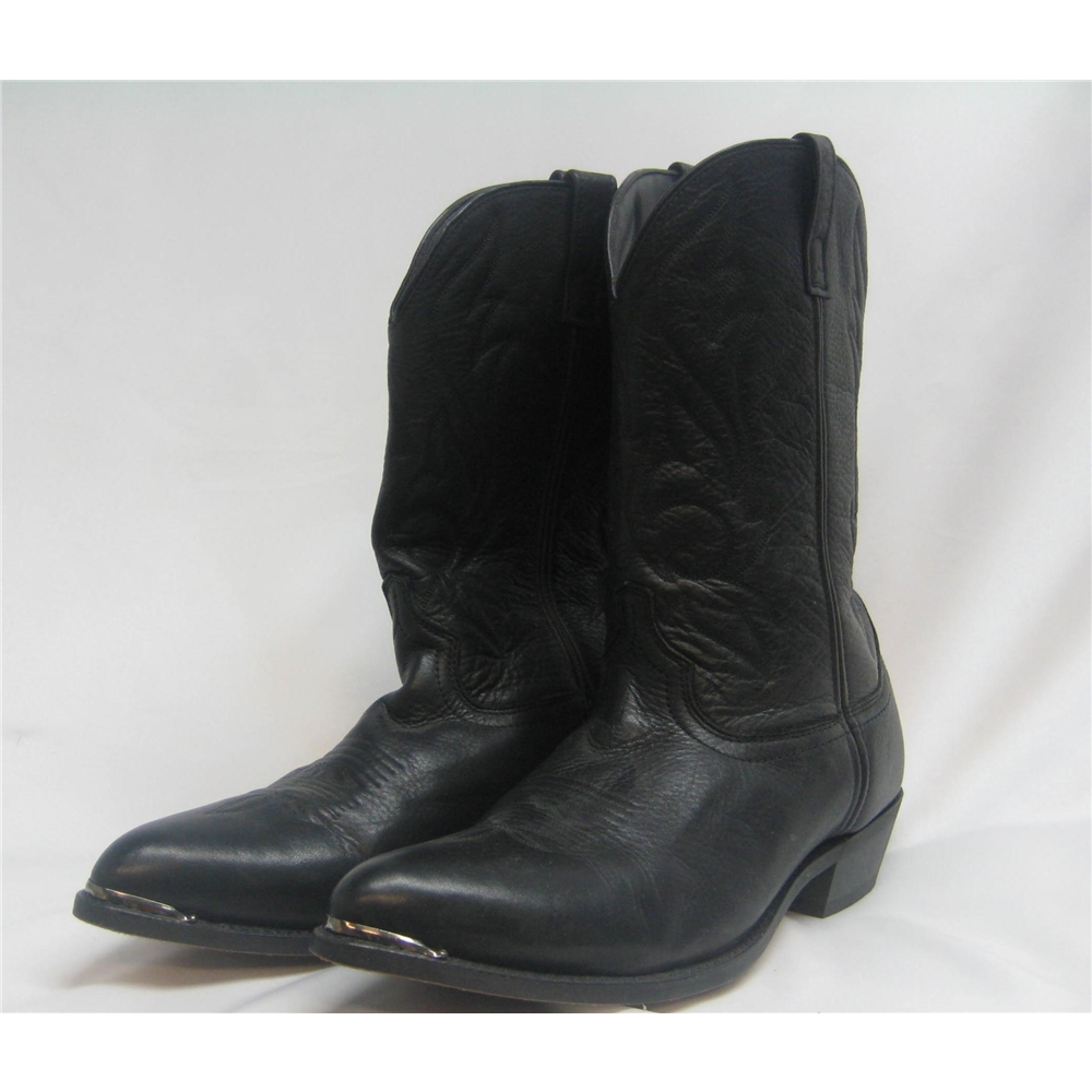Masterson Boot Co. Size 15D Black Leather Cowboy Western Boots | Oxfam ...
