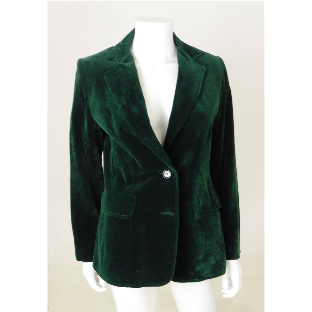Vintage 1970s Koret of California Size 10 Forest Green Velvet Blazer ...