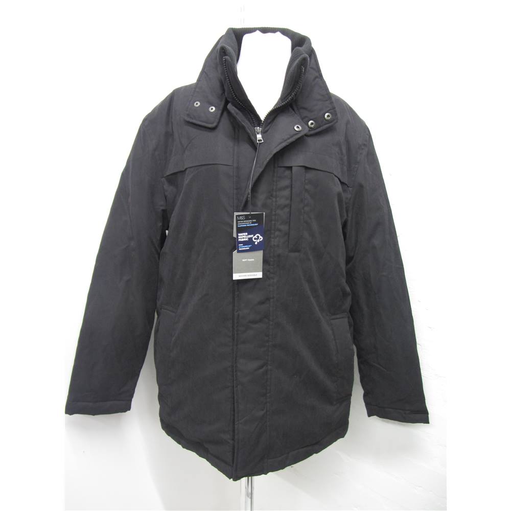 Brand new men's Marks & Spencer Stormwear Jacket size M - Black - Coat ...