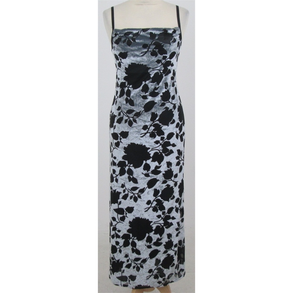 Louise Calvino: Size 10: Black & grey velvet maxi dress | Oxfam GB | Oxfam’s Online Shop
