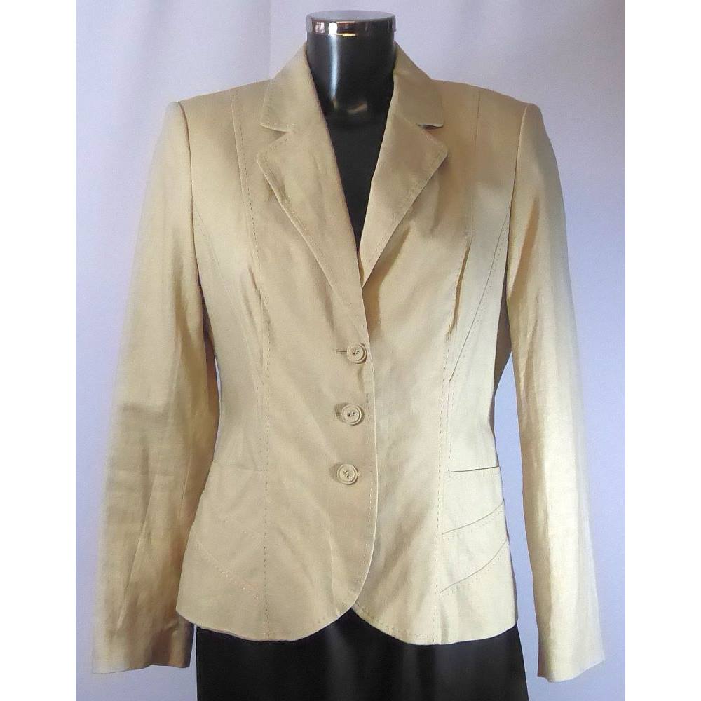 Marks and Spencer linen blend jacket, size 12, beige M&S Marks ...