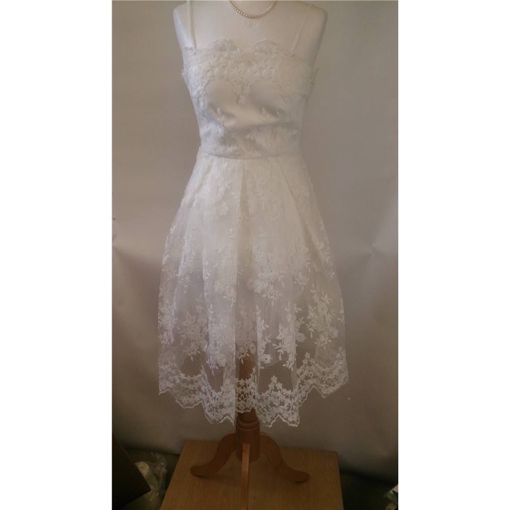 Brand new lace white dress - Size Extra small - 50s style / wedding ...