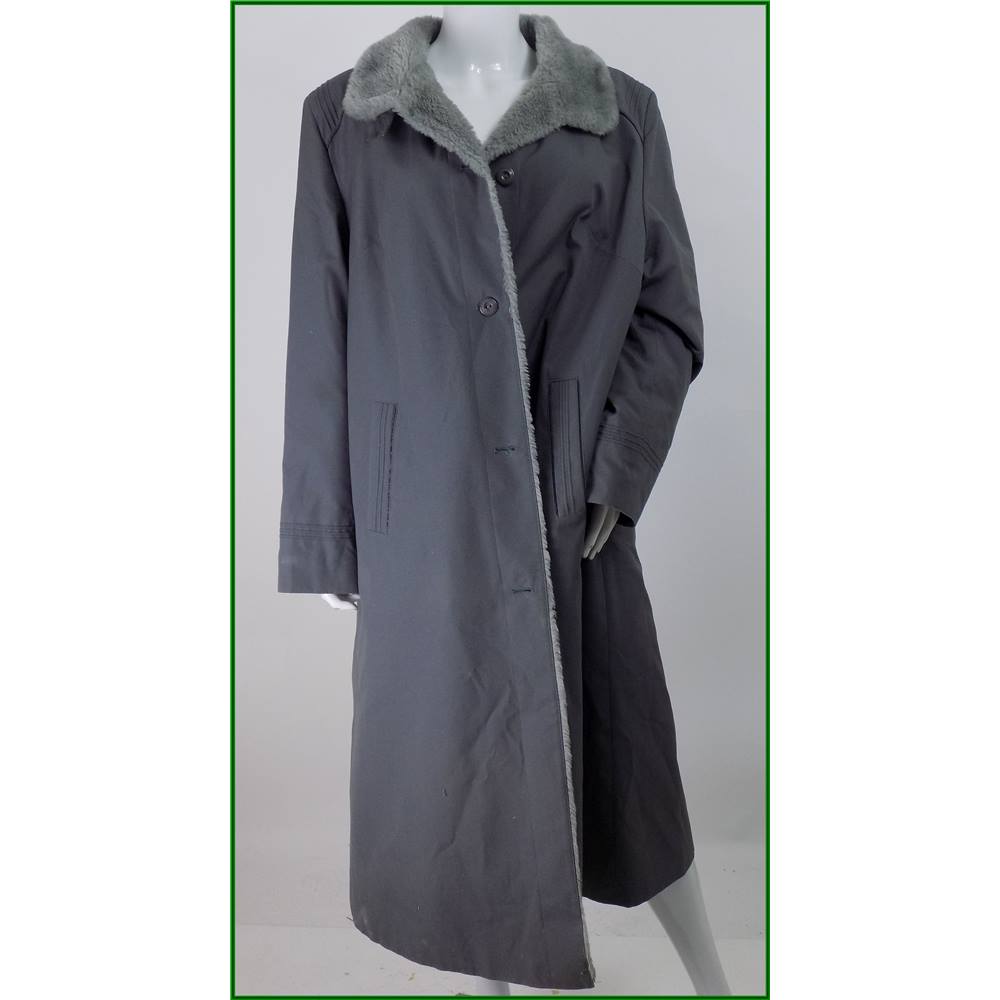 Dannimac - Size: 20 - Grey - Fleece Lined Trench Coat | Oxfam GB ...