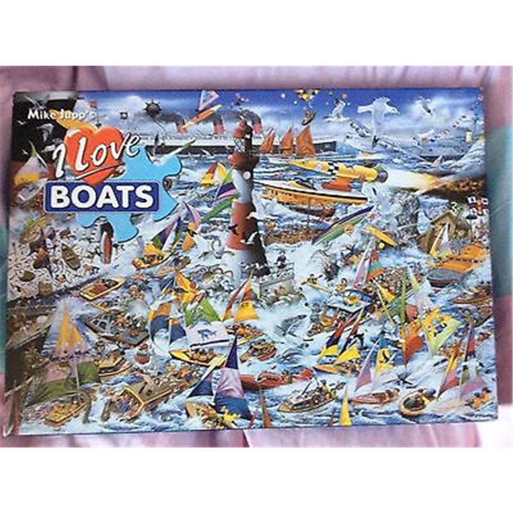 Mike Jupp's I Love Boats Gibsons 1000 piece jigsaw puzzle Oxfam GB