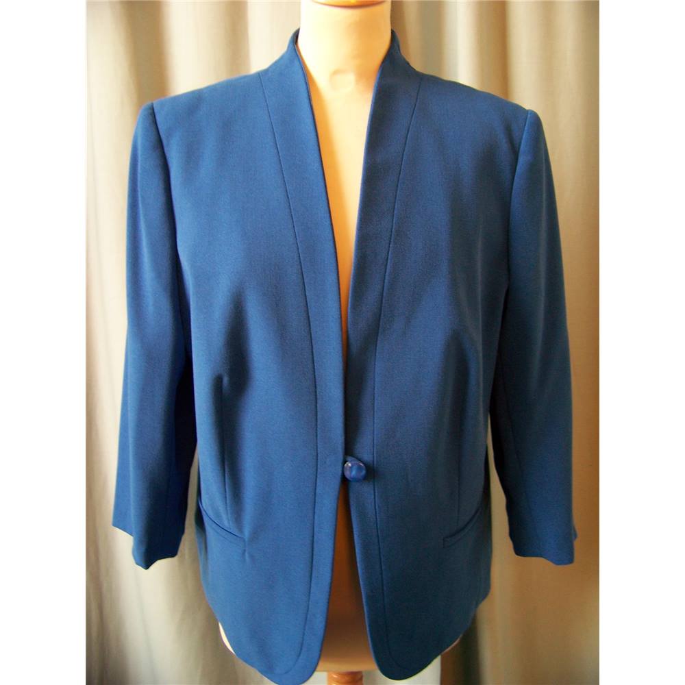 Edinburgh Woollen Mill - Size: L - Blue - Smart jacket / coat | Oxfam ...