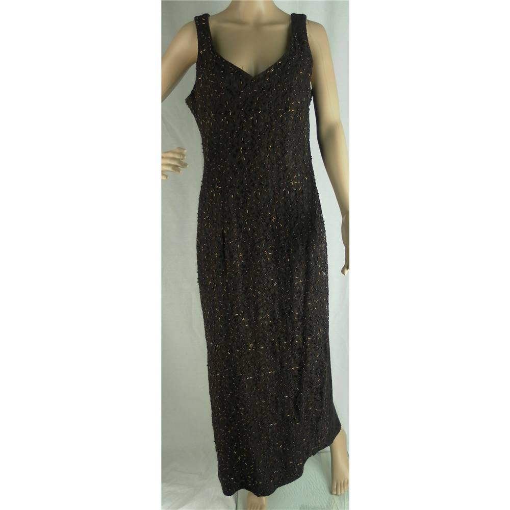 Wallis - Size: 16 - Brown - Full length dress | Oxfam GB | Oxfam’s ...