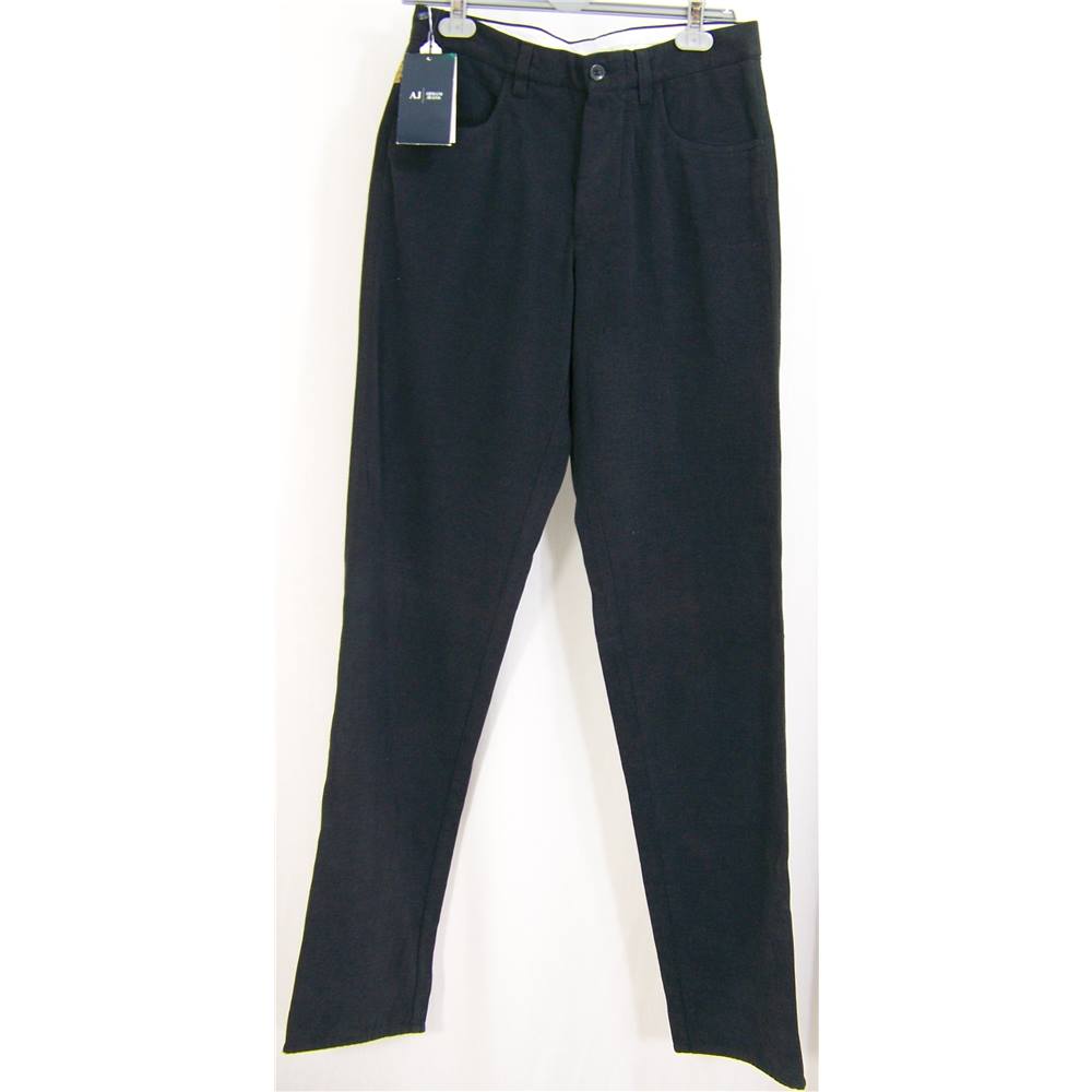 BNWT Armani Jeans - Size 36 (approx 10-12) - Black - Trousers | Oxfam ...