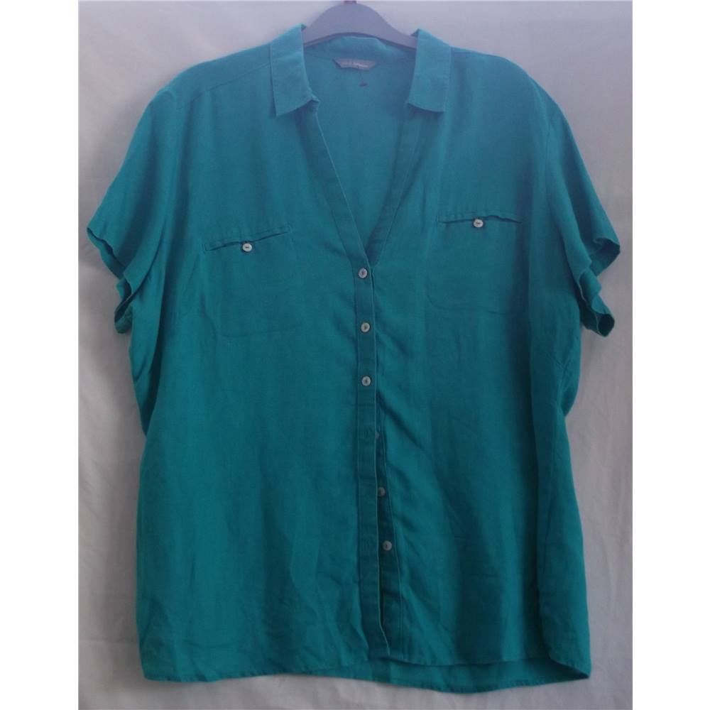 Marks and spencers womens green top uk 18 M&S Marks & Spencer - Size ...