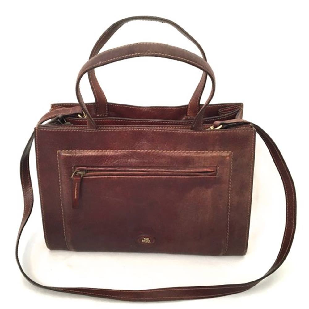 Vintage 'The Bridge' conker leather handbag / shoulder bag | Oxfam GB ...