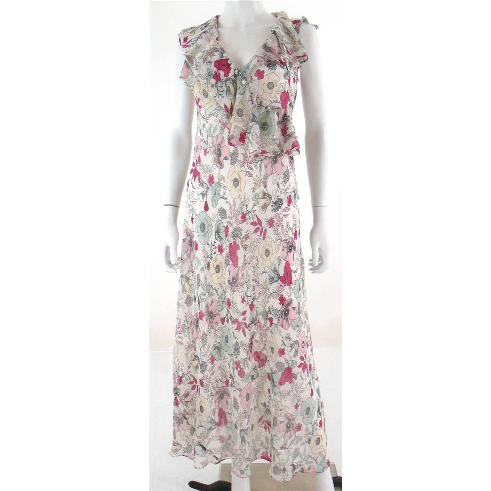 *NWOT Per Una Size 8 White Mix Floral Floaty Maxi Dress | Oxfam GB ...