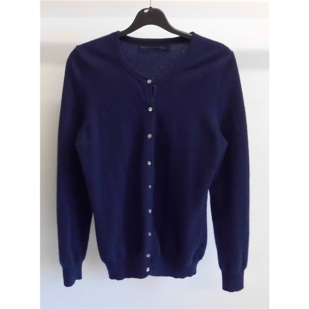 Ladies Cashmere Cardigan M&S Marks & Spencer - Size: S - Blue ...