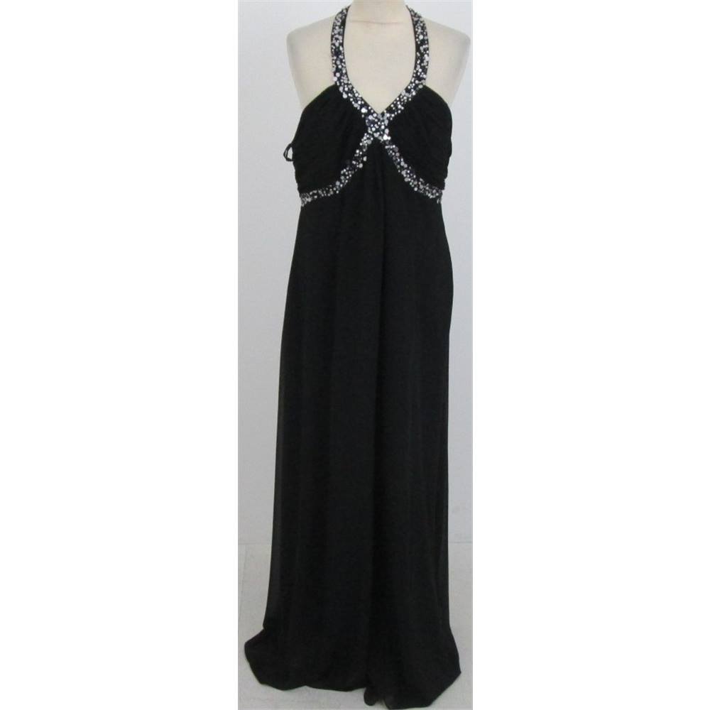 Debenhams size:16 black halter-neck evening dress | Oxfam GB | Oxfam’s ...
