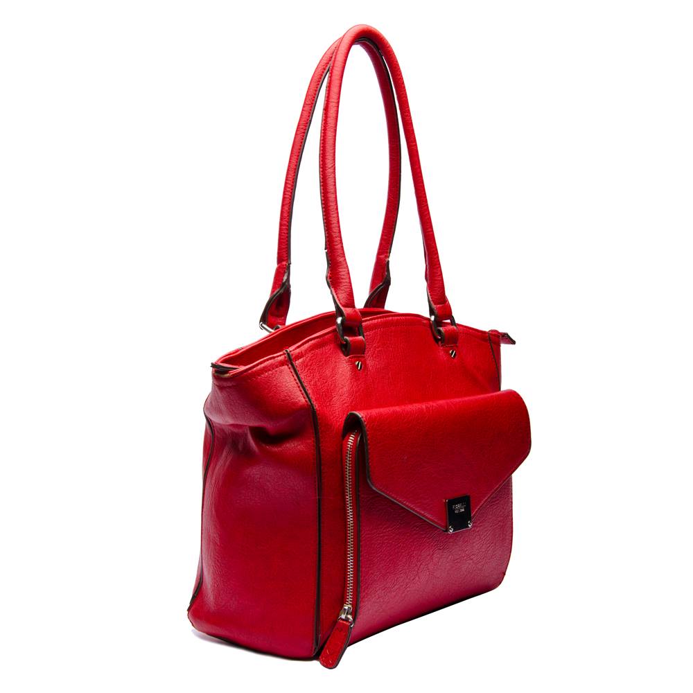 dark red shoulder bag