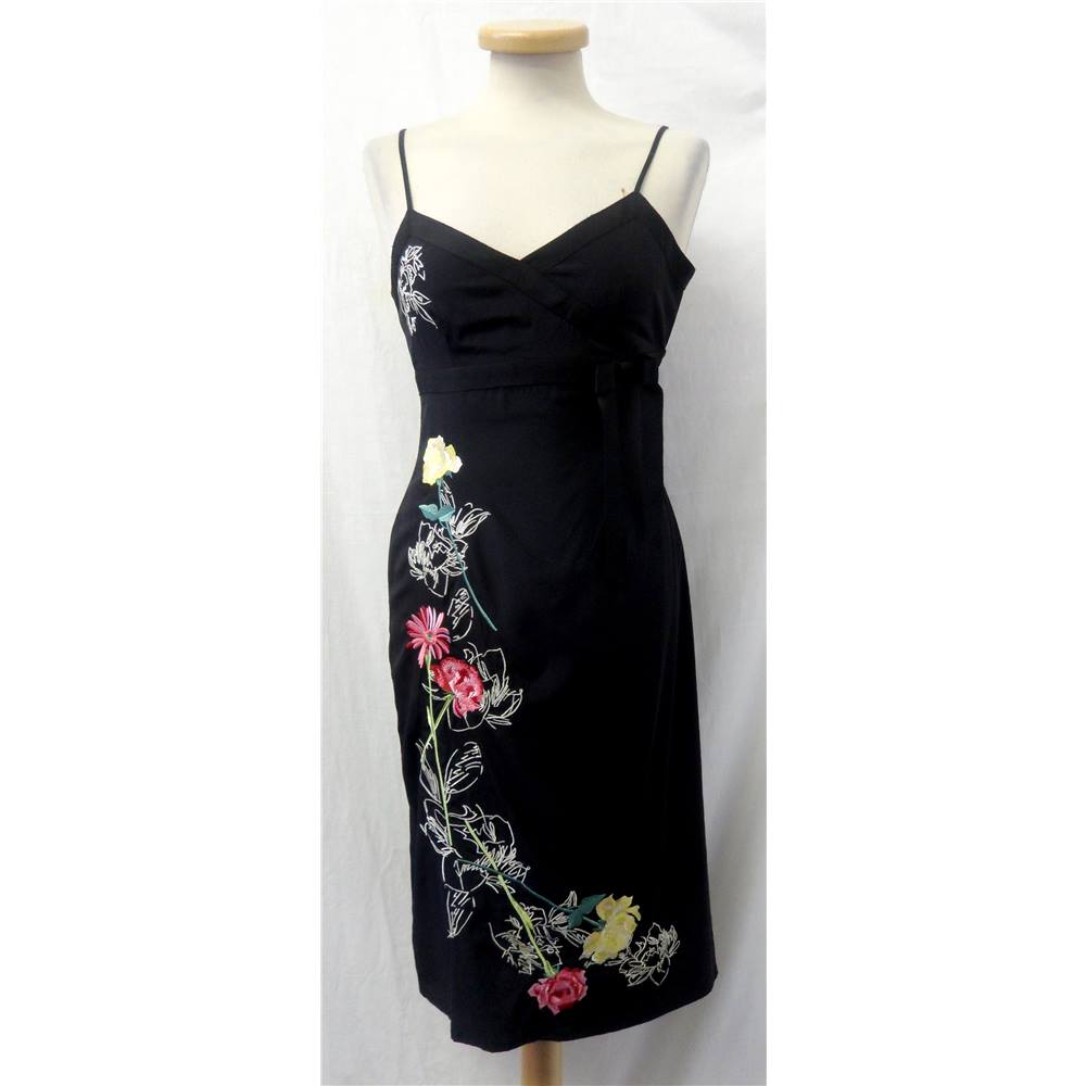 Karen Millen - Size: 8 - Black with flowers - Cocktail dress | Oxfam GB ...