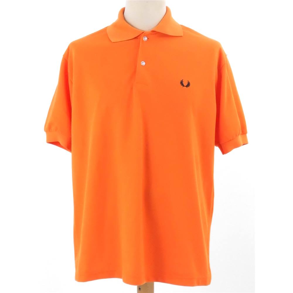 Fred Perry Size XL Neon Orange Polo T Shirt Oxfam GB 