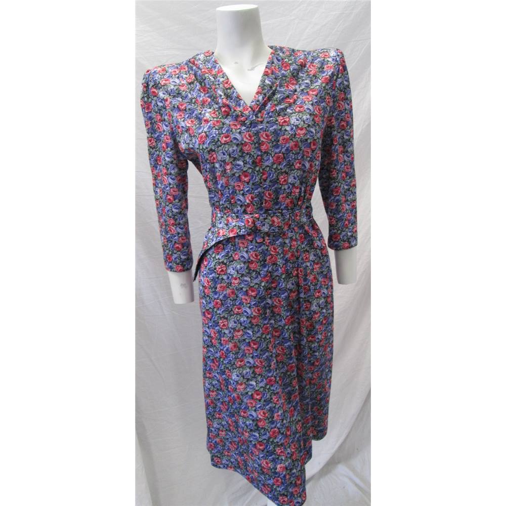 Debenhams Classics - Size 14 - Multicoloured - Long-sleeved dress ...