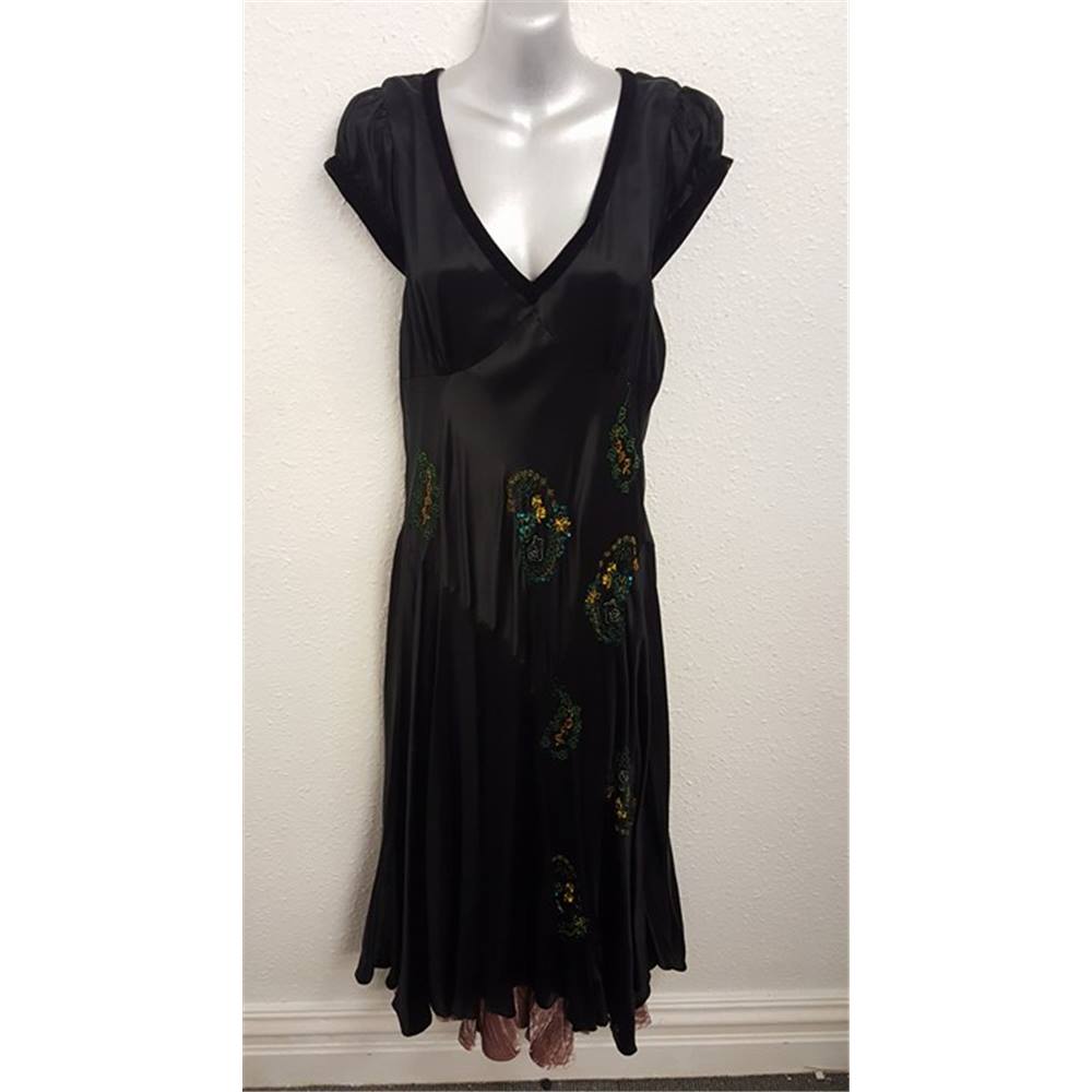 House of Fraser, black silk evening dress. Size 14. | Oxfam GB | Oxfam ...