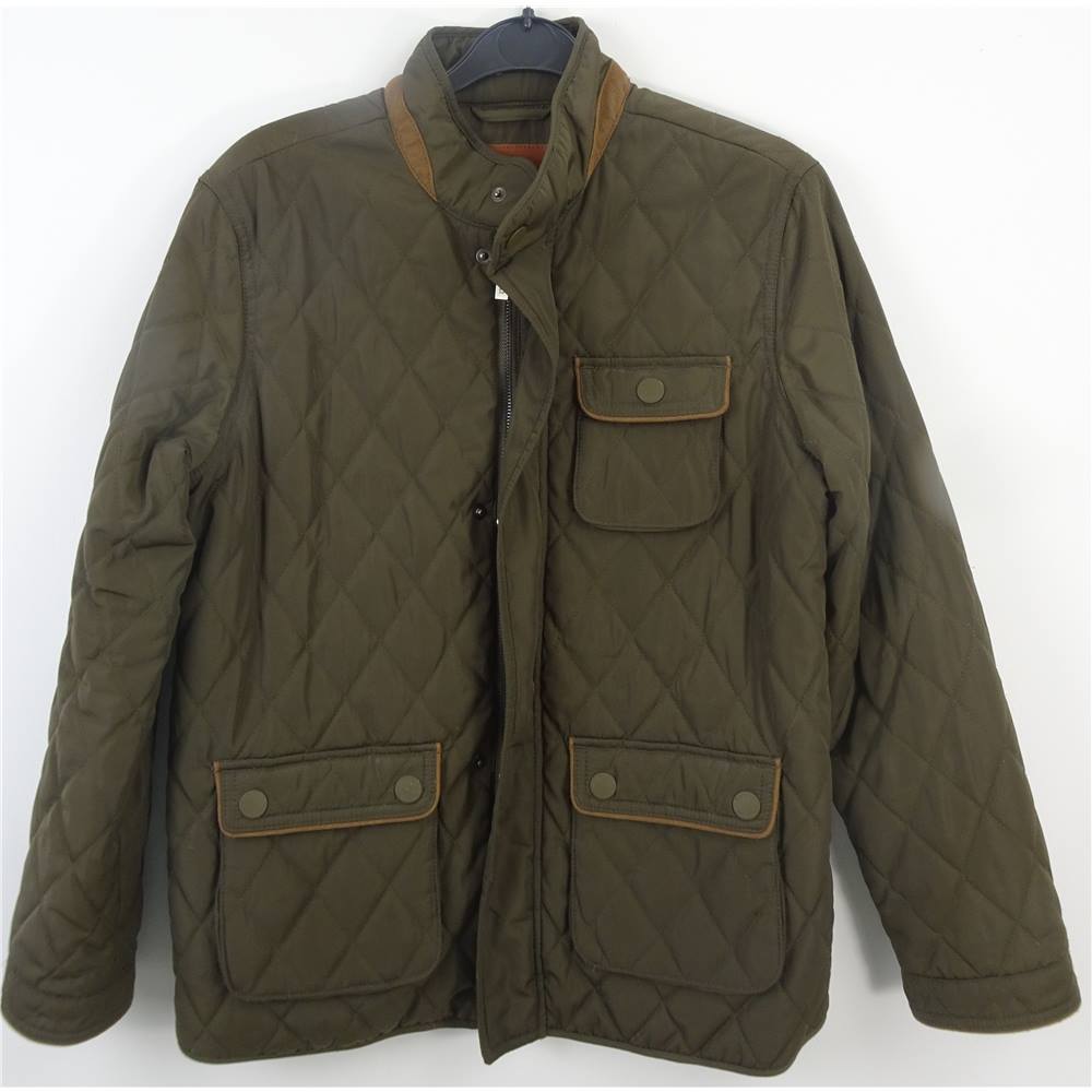 Massimo Dutti Olive Green Quilted Jacket Size 11-12 years | Oxfam GB ...