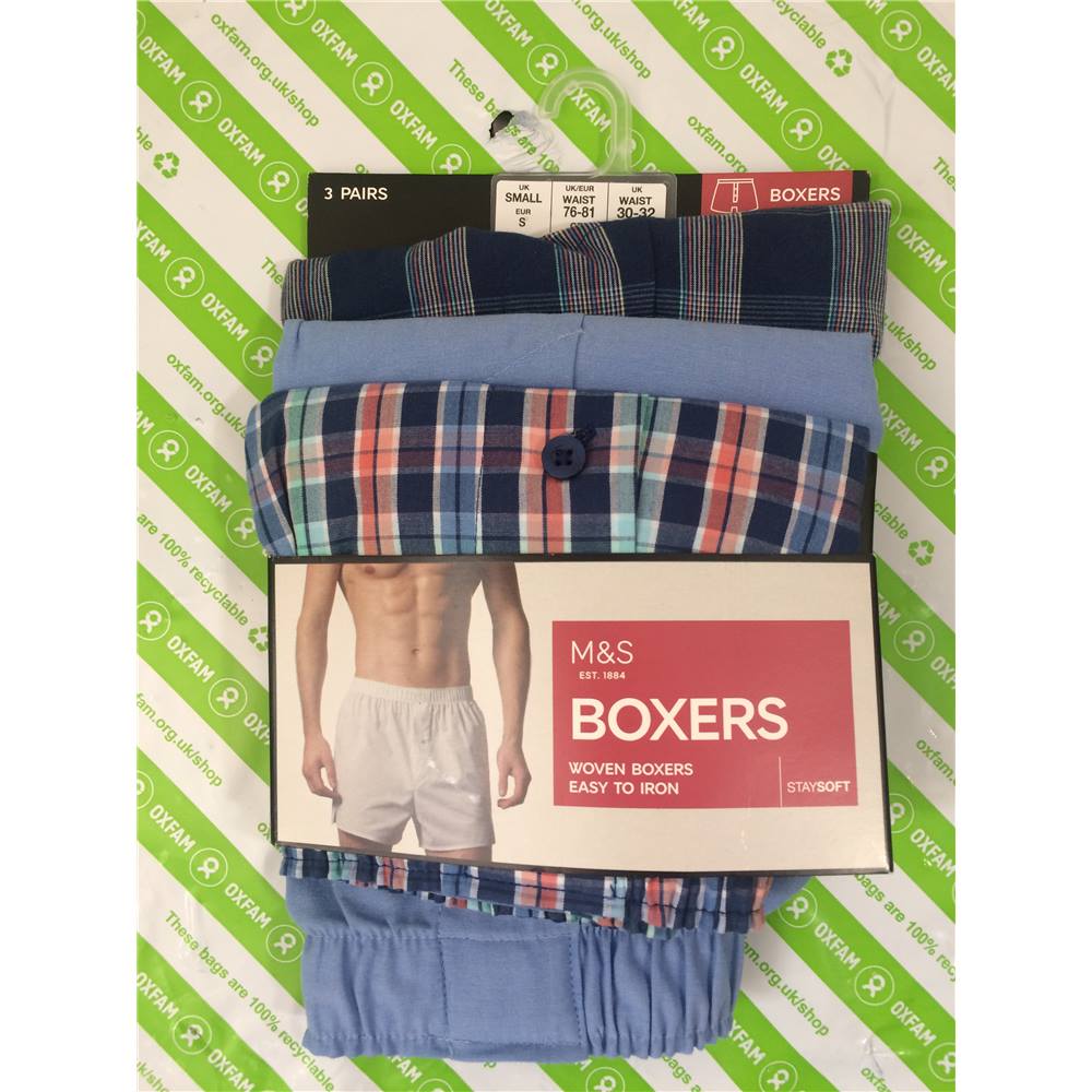 Mands Marks And Spencers Mens Boxer Shorts Size S Waist 30 32
