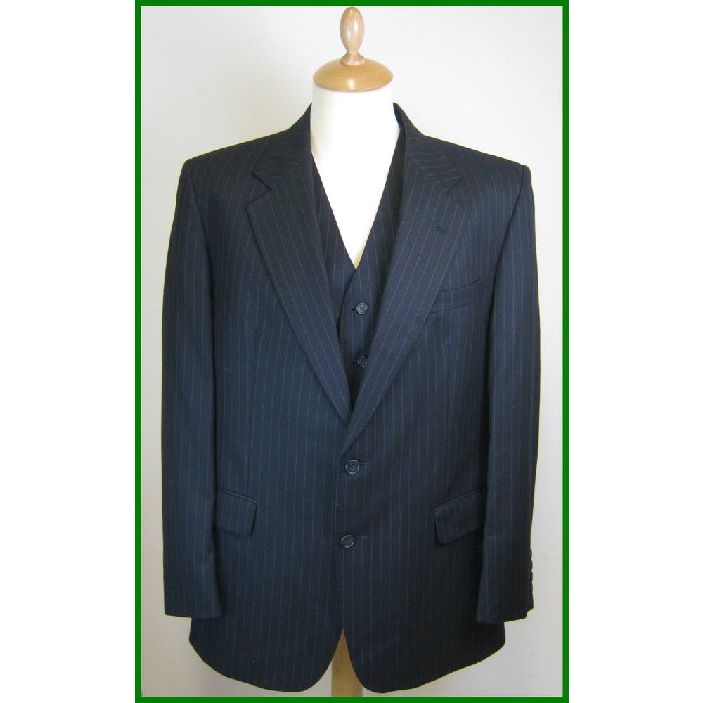 Daks, Jermyn Street - Size: 42 - Blue pin stripe - three piece suit ...