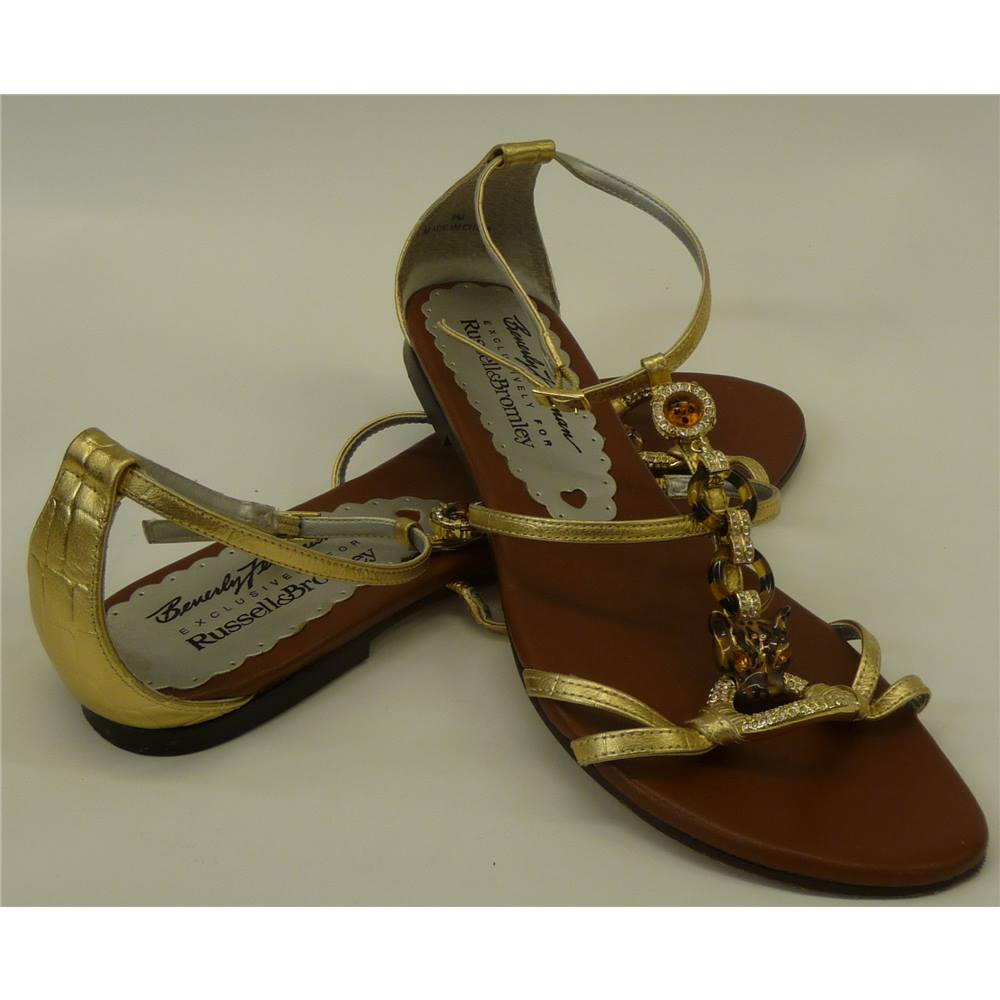 Russell & Bromley / Beverly Feldman - Size: 9 - Gold & Amber - Ladies ...