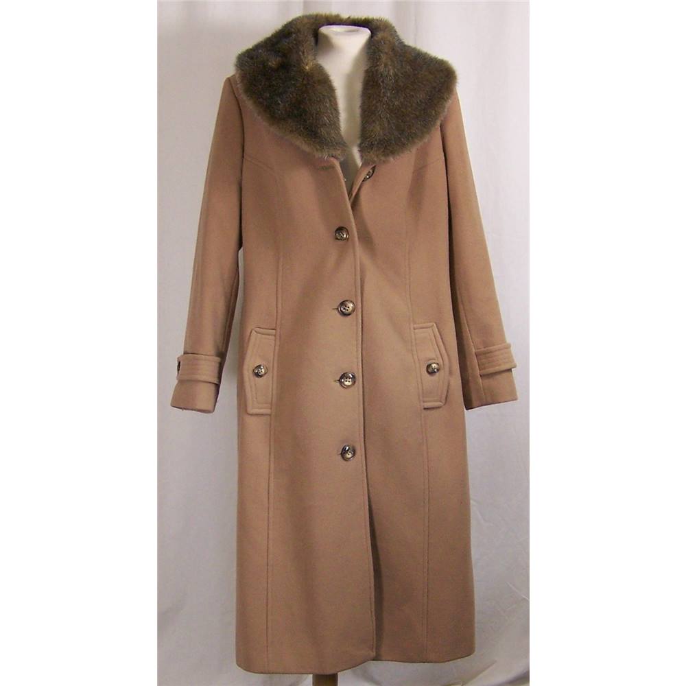 Three quarter length winter coat Debenhams - Size: 16 - Brown - Smart ...