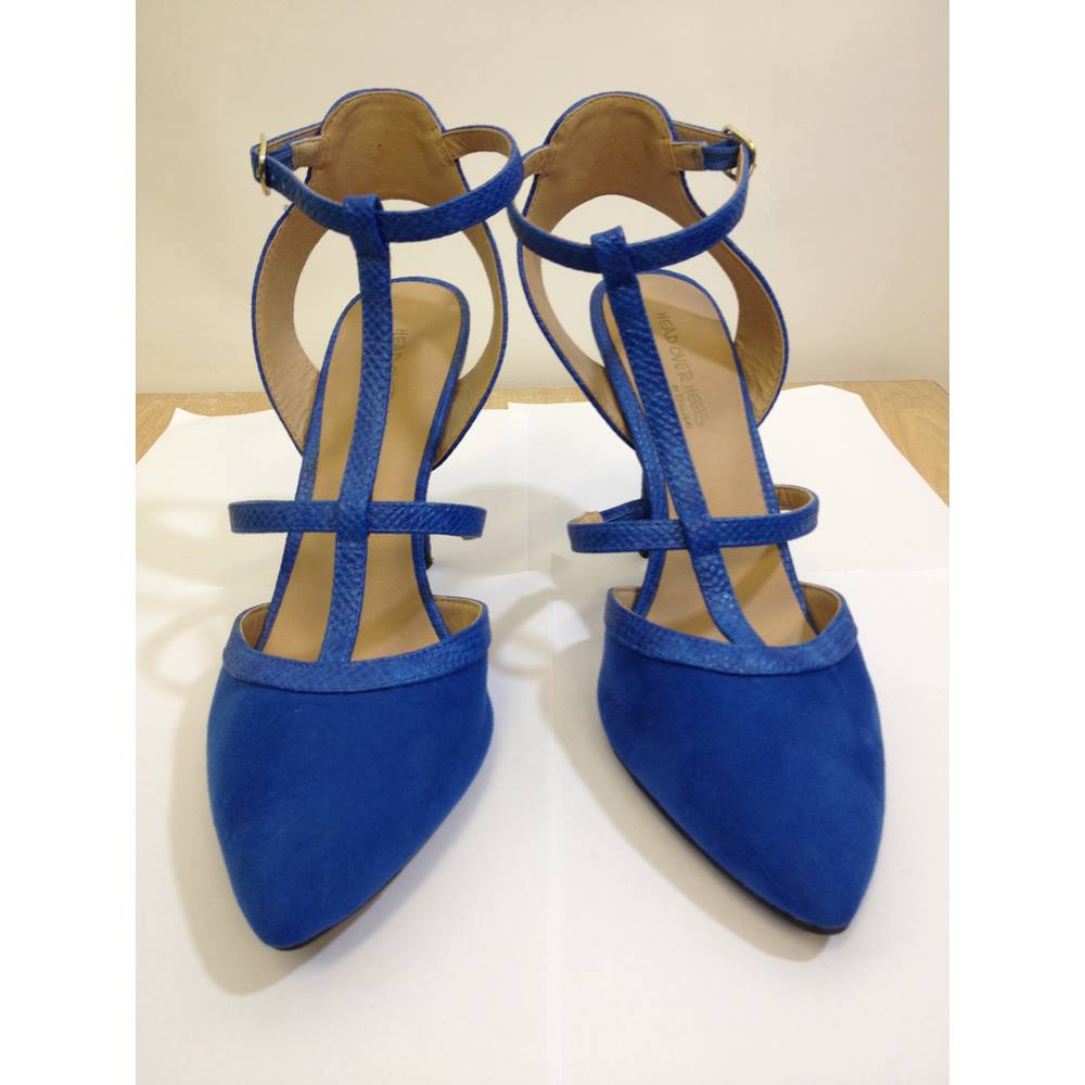 Dune - Head Over Heels - Blue pointed strappy heels - size 8 DUNE ...