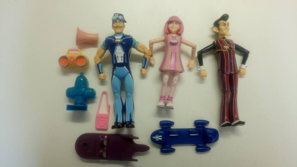 Lazy Town Figures Sportacus Stephanie And Robbie Rotten