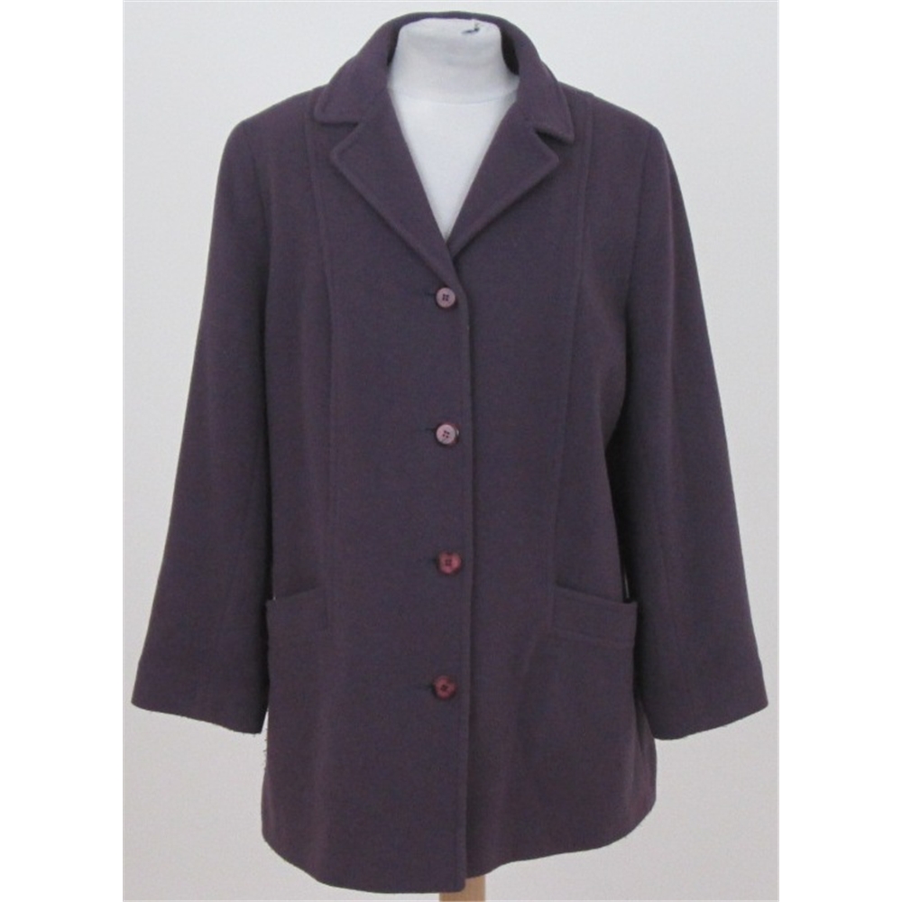 Bon Marche size 12 dark purple wool coat | Oxfam GB | Oxfam’s Online Shop
