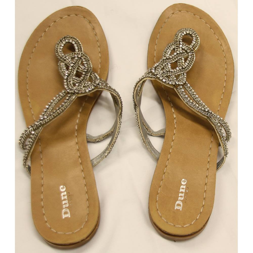 dune gold sandals flat