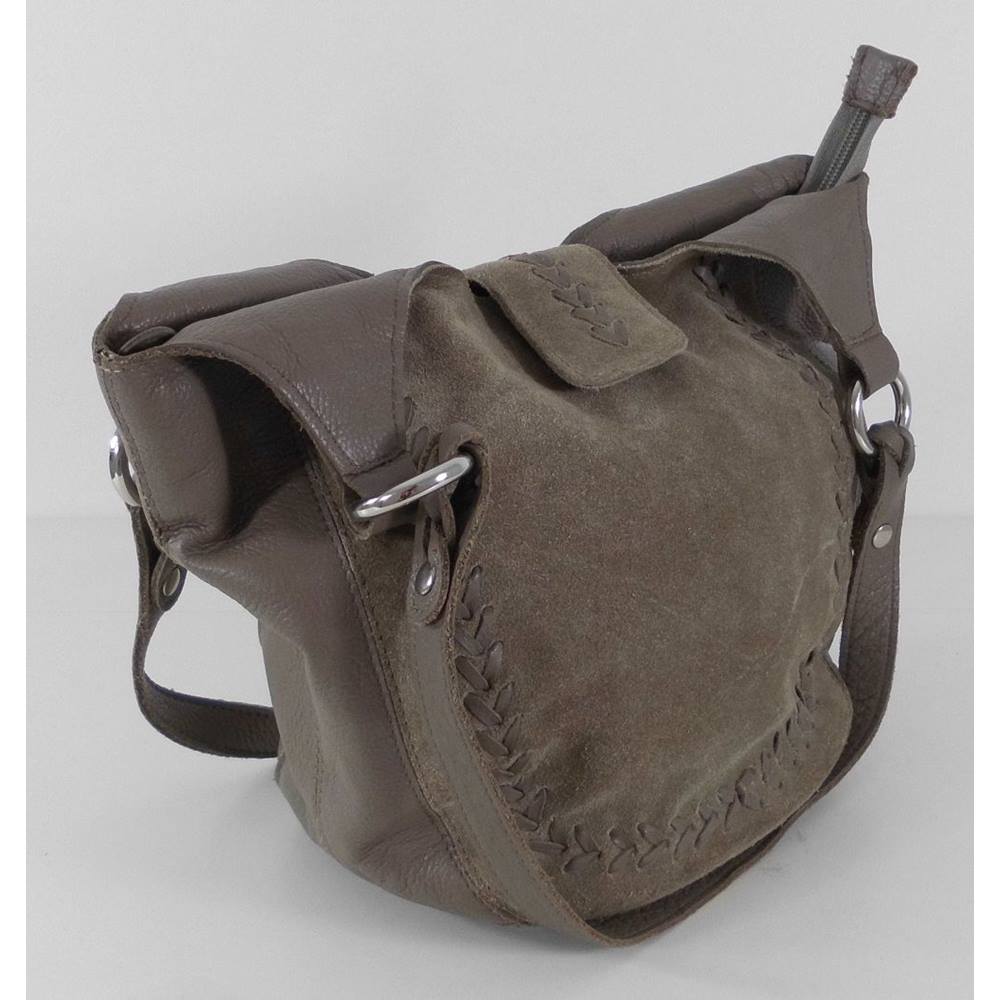 Hotter Grey Leather /Suede Handbag | Oxfam GB | Oxfam’s Online Shop