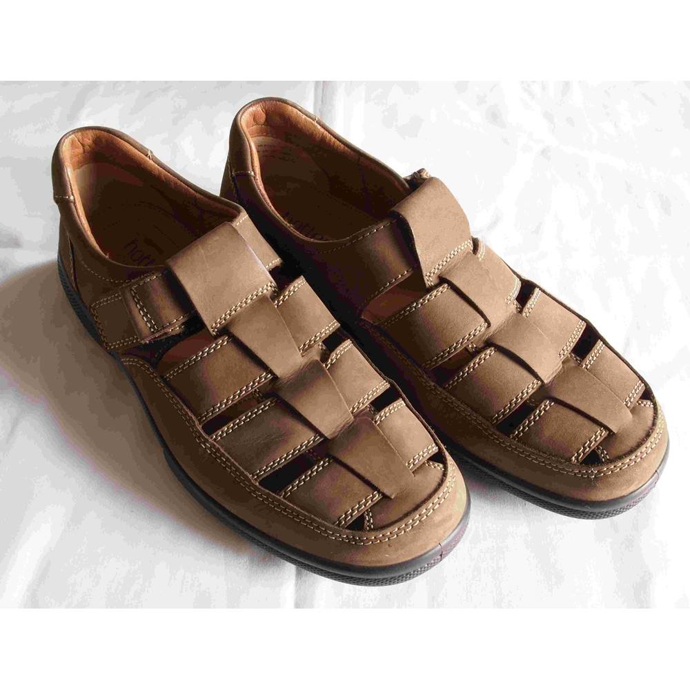 Hotter Ladies Mersey Sandal in Nubuck Hotter - Size: 9 - Brown | Oxfam ...