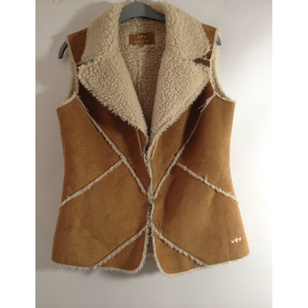 Per Una (M&S/ Marks and Spencer) - Faux Sheepskin Gilet - size S M&S ...