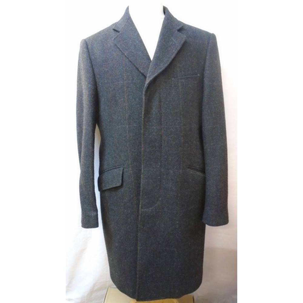 M&S Marks & Spencer Blue Harbour - Size: L - Brown - Tweed jacket ...