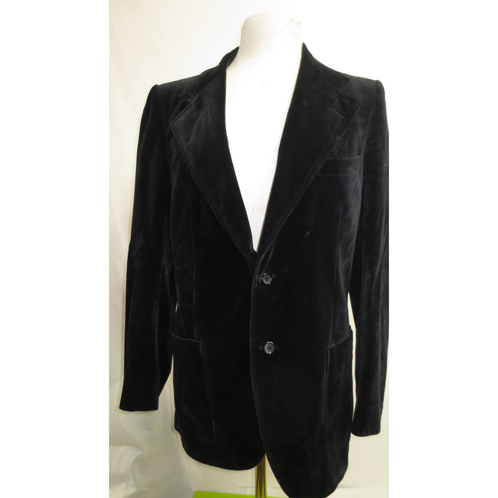 Vintage Yves Saint Laurent Black Velvet Blazer Size L Yves Saint ...